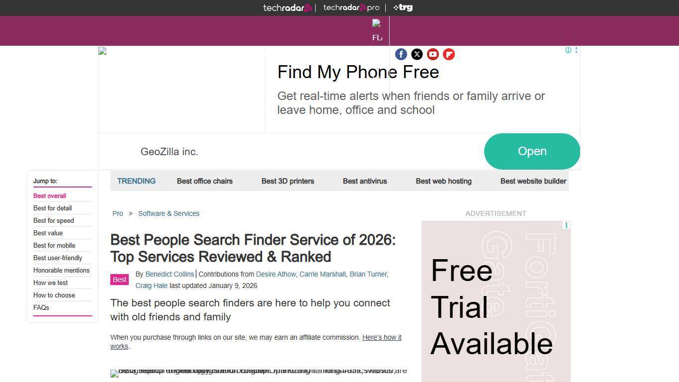 Best people search finder service of 2026: reviewed, ranked and rated TechRadar